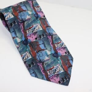 J. Garcia Collector’s Edition‎ 100% Silk Abstract Print Necktie